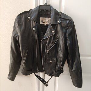 Open Road Leather Motorcycle Biker Mens Jacket Size 40